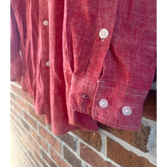 Orvis Red Hemp Cotton Button Shirt XL - Picture 11 of 11